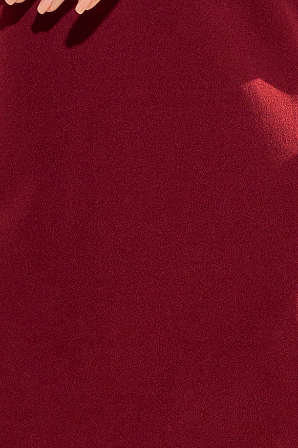 190-8 MARGARET sukienka z koronką na rękawkach - BORDOWA-6